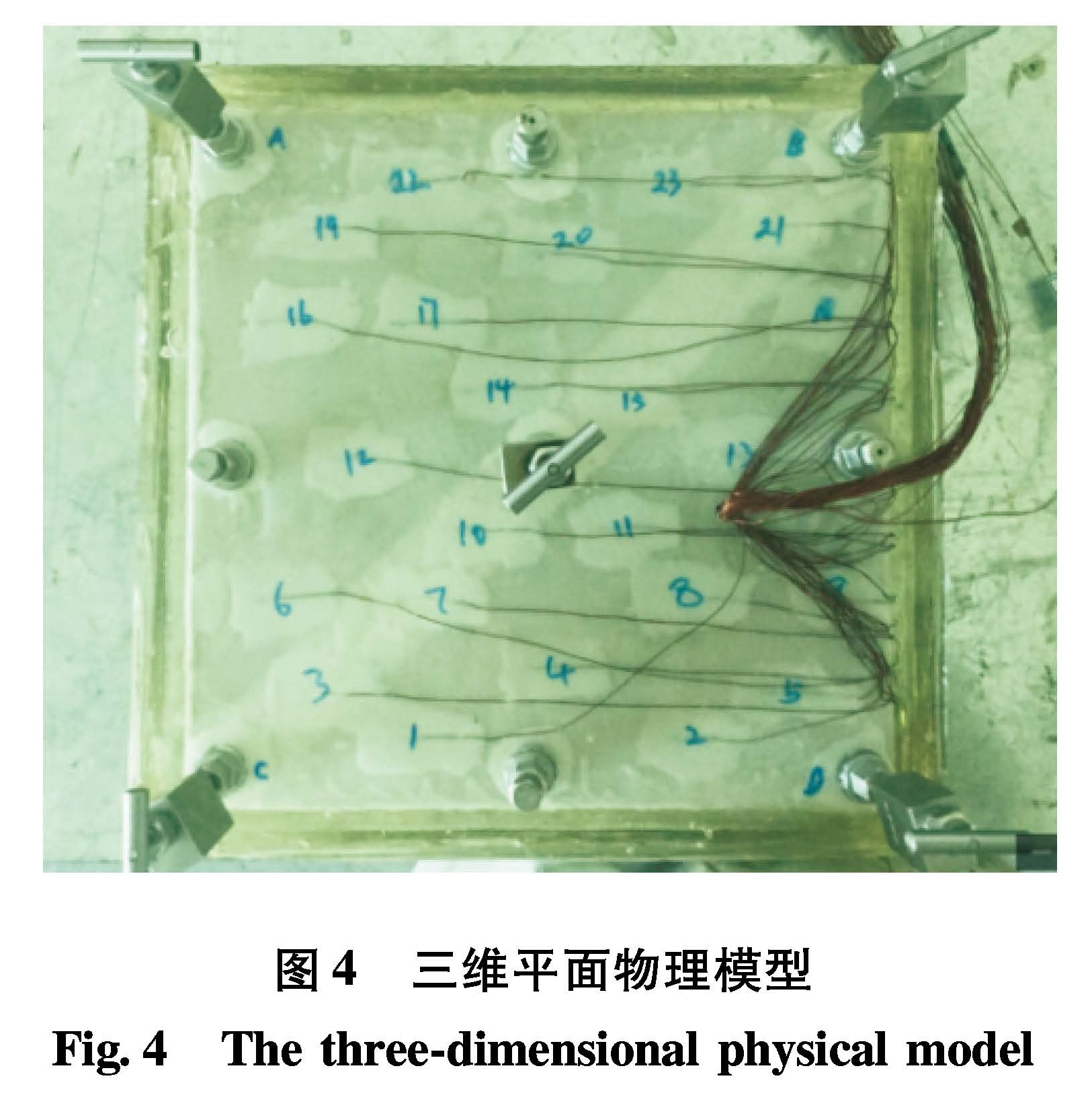 图4 三维平面物理模型<br/>Fig.4 The three-dimensional physical model