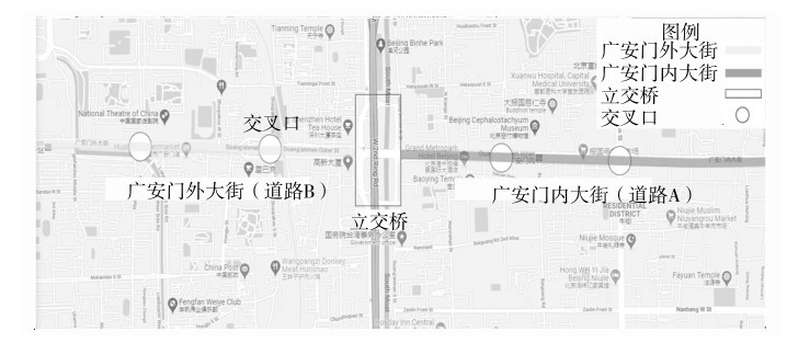 图2 道路位置Fig. 2 (Color online) Road location map